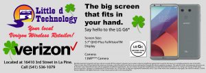 Lg G6 with 2 year warranty available at Little d Technology in La Pine Oregon